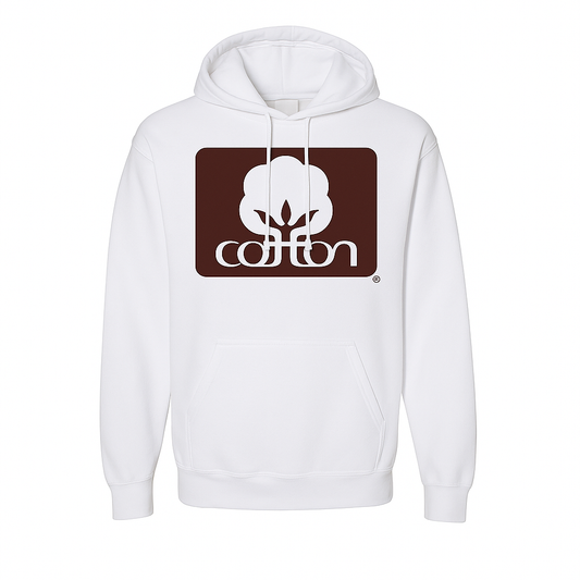 Seal of Cotton White Hoodie