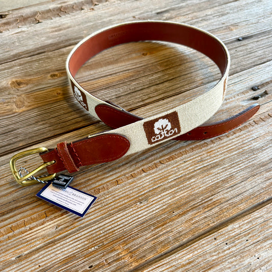Smathers & Branson Seal of Cotton Needlepoint Belt