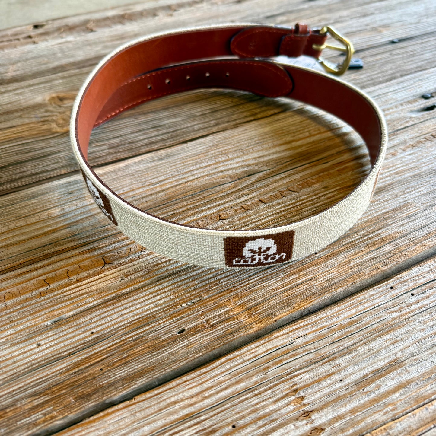 Smathers & Branson Seal of Cotton Needlepoint Belt