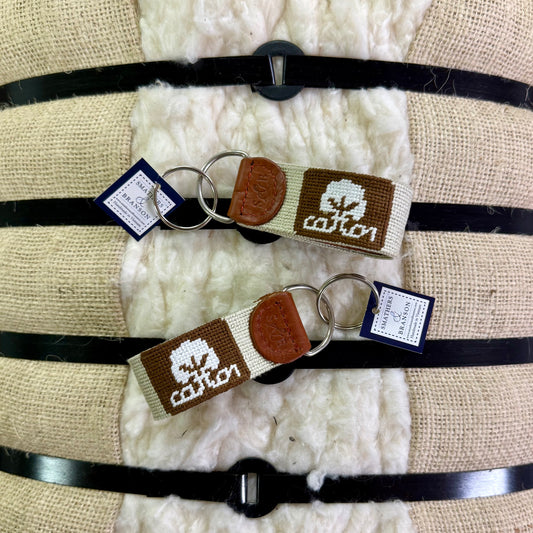 Smathers & Branson Seal of Cotton Needlepoint Key Fob