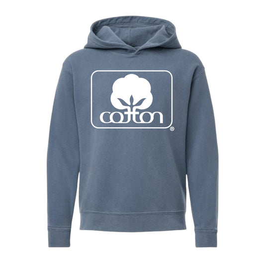 Seal of Cotton Blue Jean Youth Hoodie