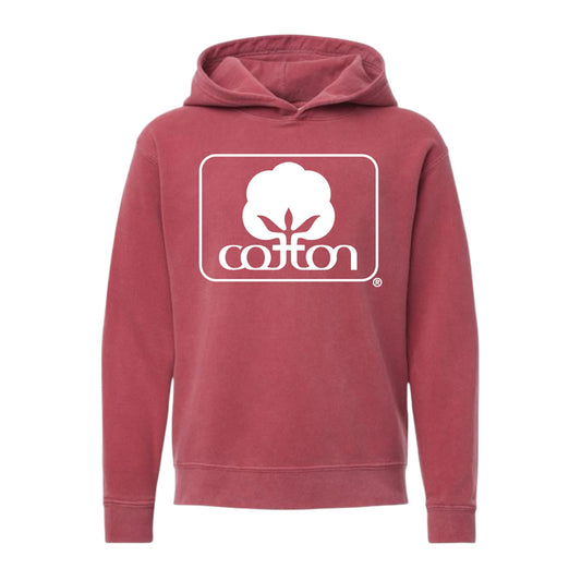 Seal of Cotton Crimson Youth Hoodie
