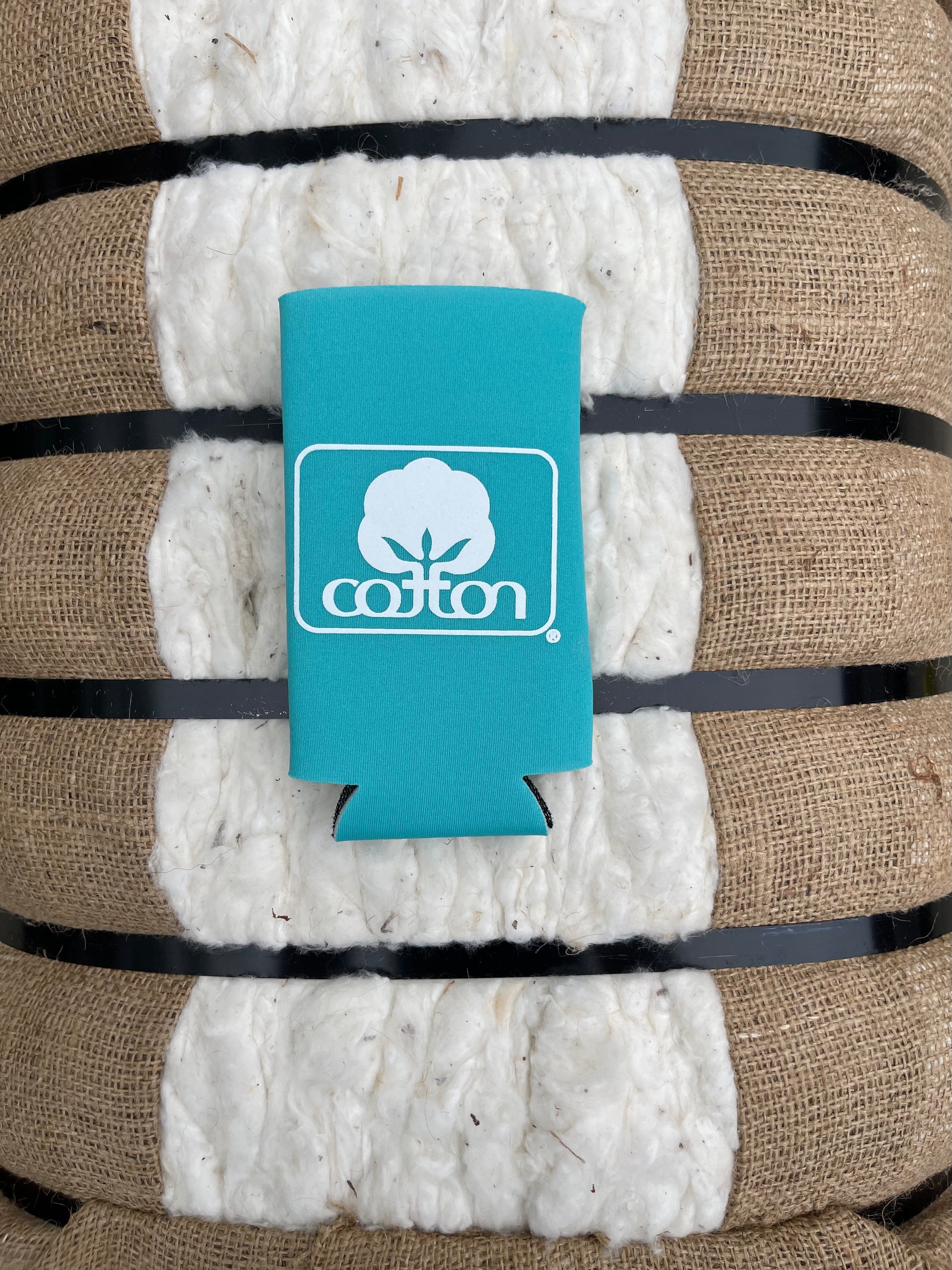 Seal of Cotton Koozie - Teal