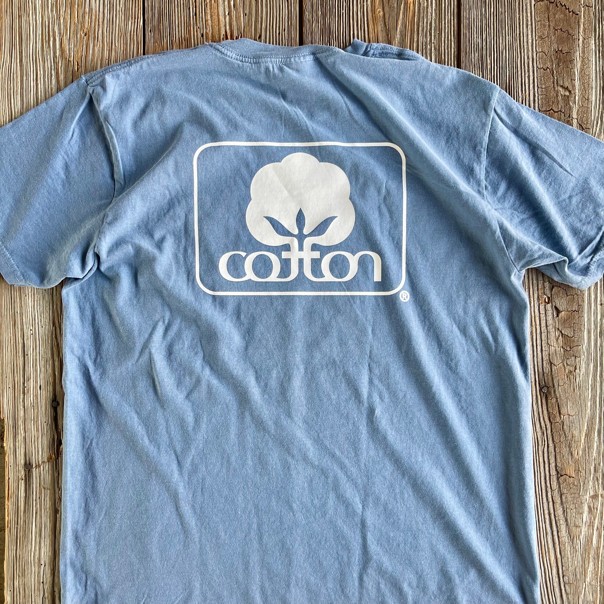 Seal of Cotton T-Shirt - Blue Jean