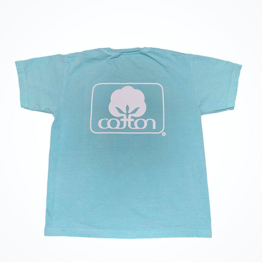 Seal of Cotton Youth T-Shirt - Seafoam