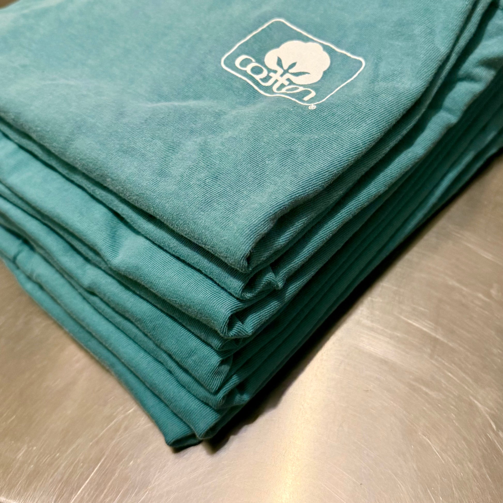 Seal of Cotton Youth T-Shirt Stack - Seafoam